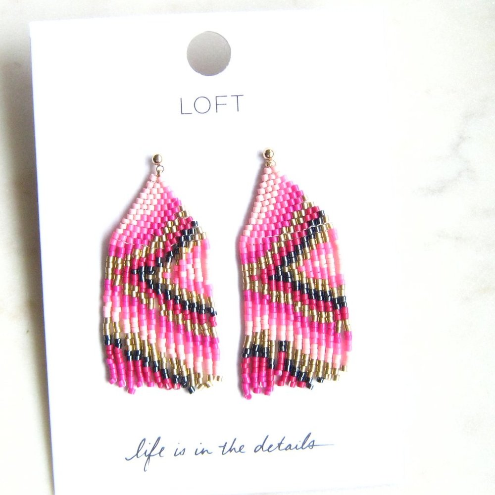 Loft Linear Seed Bead Earrings